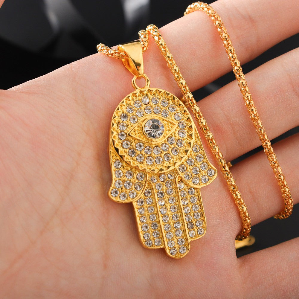 שרשרת - Diamond Hamsa